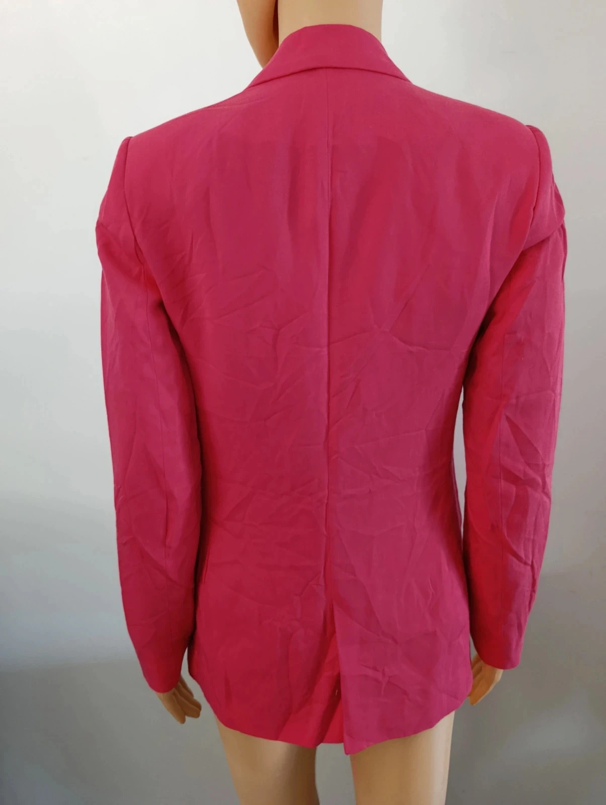 Fuchsia pink Naf Naf blazer T34 XS chic elegant women's tailored jacket – photo 8